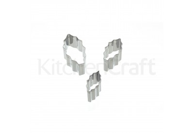 Kitchen Craft 'Sweetly Does It' Stainless Steel Holly Fondant Cutters (set of 3)